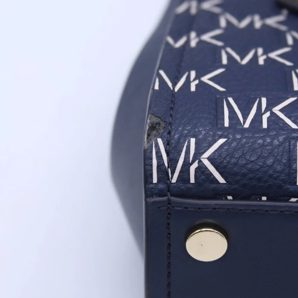 Michael Kors Marilyn Small Crossbody - Brown/Navy - Picture 6 of 6